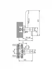 Смеситель с гигиеническим душем Milardo 001SBR0M08, однорычажный, хром