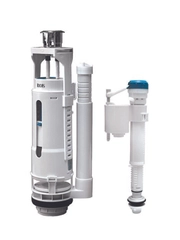 Арматура водосливная двухуровневая IDDIS F012400-0001K, нижний подвод, круглая прокладка