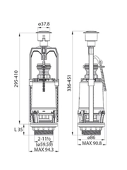 Клапан сливной одноуровневый IDDIS F012400-0008