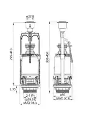 Клапан сливной одноуровневый IDDIS F012400-0008