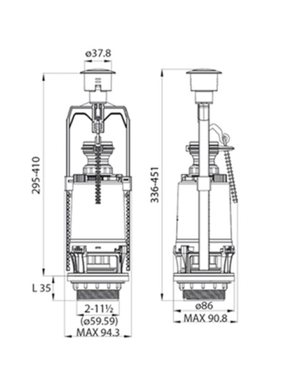 Клапан сливной одноуровневый IDDIS F012400-0008