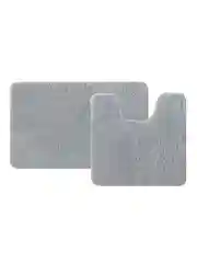 Коврик в ванную и туалет IDDIS, микрофибра, 50 x 80 + 50 x 50 см, серый