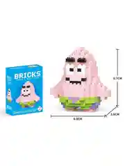 Кораллово-розовый детский 3D конструктор пикачу, крабс, марио, покемон, развивающая игрушка - конструктор