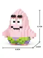 Кораллово-розовый детский 3D конструктор пикачу, крабс, марио, покемон, развивающая игрушка - конструктор