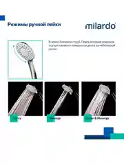 Смеситель для ванны с душем Milardo Demi DEMSB00M10, с длинным изливом, хром