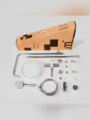 Душевая система с тропическим душем Milardo Stripe STRSB1FM06, со смесителем, хром