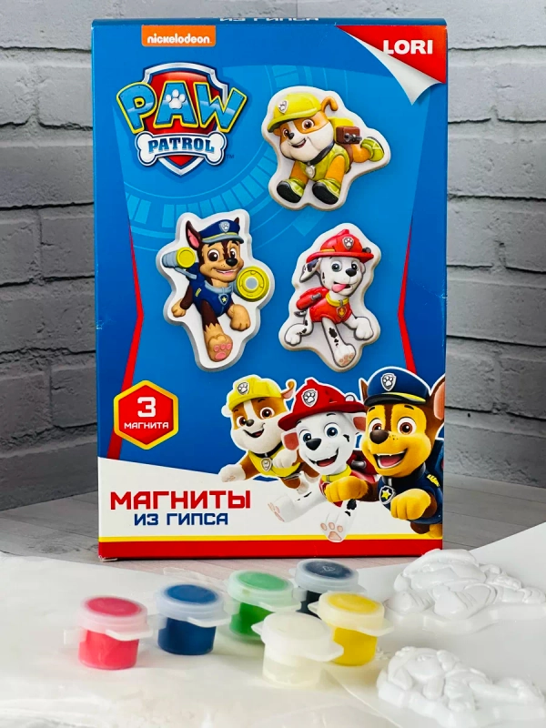 Литье из гипса Набор для росписи по гипсу фигурки магниты 3шт Щенячий патруль Лори Lori