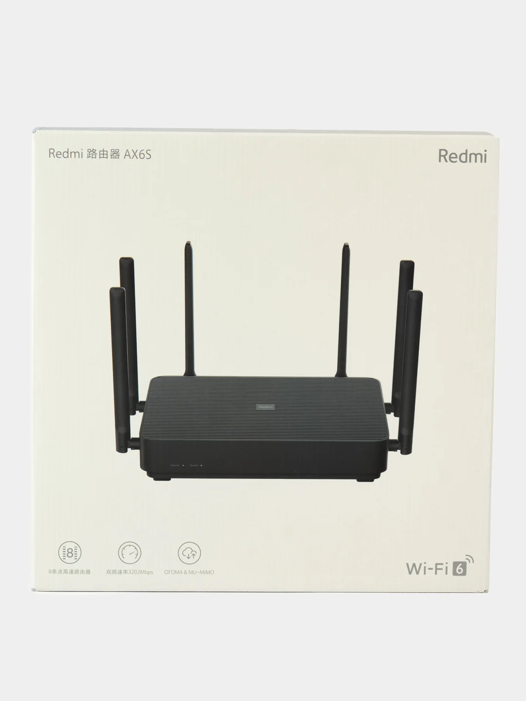 Черный wi-fi роутер Xiaomi Redmi AX6S