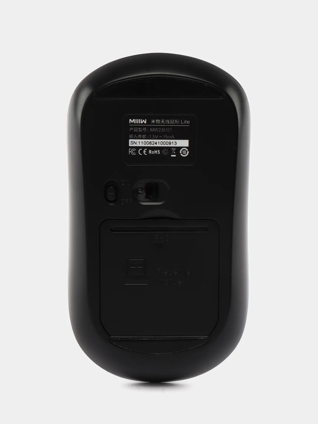 Черный беспроводная мышь Xiaomi MIIIW, MW23M21