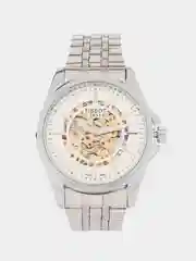 Серый металлик мужские механические наручные часы