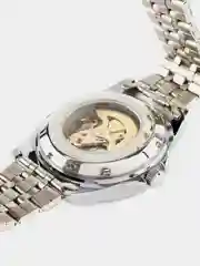 Серый металлик мужские механические наручные часы