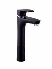 Смеситель для раковины с высоким изливом PLStart PL3005-7, хром/черный