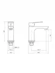Смеситель для раковины с коротким изливом PLStart PD10015, хром