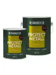 Грунт-эмаль по ржавчине 3 в 1 Komandor Protect Metall, глянцевая, 0,9 л, RAL 8017