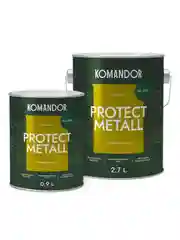 Грунт-эмаль по ржавчине 3 в 1 Komandor Protect Metall, глянцевая, 2,7 л, RAL 6005, зеленый