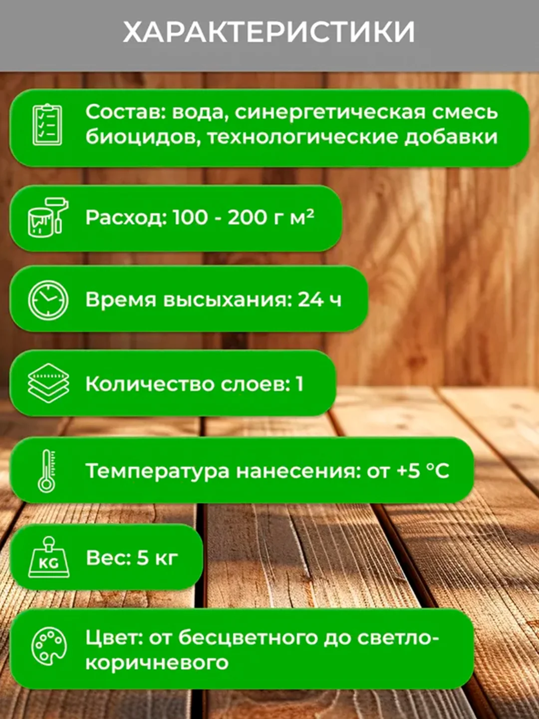 Антисептик для дерева Neomid 46 Bio, на период строительства, концентрат, 5 кг