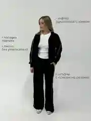 Черный женский спортивный костюм
