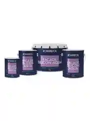 Краска фасадная Komandor Facade Silicon Aqua, глубокоматовая, база С, бесцветный, 9 л