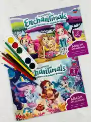 Альбом для рисования 2шт акварель медовая цветные карандаши Enchantimals Энчантималс мульт