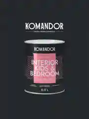 Краска для детских и спален Komandor Interior Kids&Bedroom, матовая, база C,  0,9 л