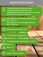 Антисептик невымываемый для дерева Neomid 433, усиленный концентрат, 1 кг, темно-синий