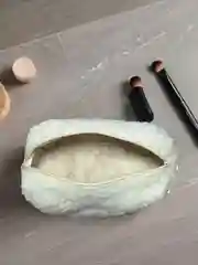 Белый косметичка меховая, плюшевая, большая, дорожная, объемная