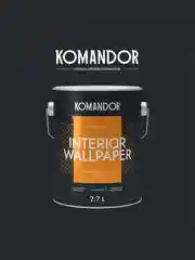 Краска для обоев Komandor Interior Wallpaper, матовая, база C, бесцветная, 2,7 л