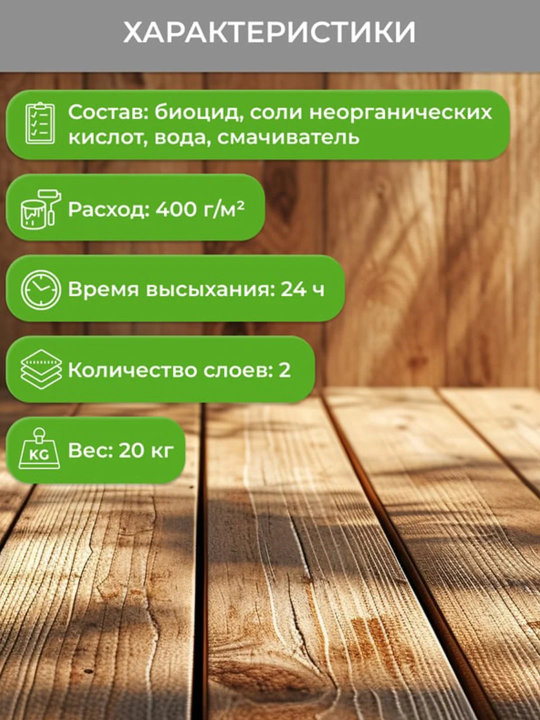 Огнебиозащитный состав для дерева Neomid 450, 2 группа, 20 кг