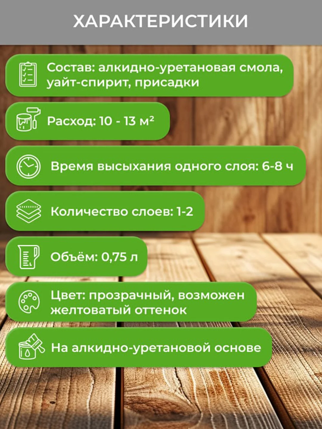 Лак яхтный Neomid, алкидно-уретановый, глянцевый, 0,75 л