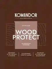 Антисептик для дерева Komandor Wood Protect, лессирующий, база С, бесцветный, 0,9 л