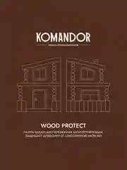 Антисептик для дерева Komandor Wood Protect, лессирующий, база С, бесцветный, 0,9 л
