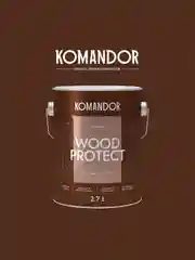 Антисептик для дерева Komandor Wood Protect, лессирующий, база С, бесцветный, 2,7 л