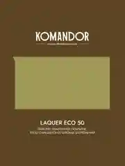Лак для стен и потолков Komandor Laquer Eco 50, полуглянцевый, 0,9 л