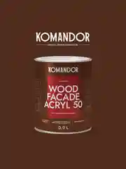 Краска для деревянных фасадов Komandor Wood Facade Acryl 50,база А, белая, 0,9 л