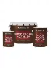 Краска для деревянных фасадов Komandor Wood Facade Acryl 50, база C, бесцветная, 0,9 л