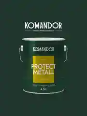 Грунт-эмаль по ржавчине 3 в 1 Komandor Protect Metall, глянцевая, база C, , 4,5 л