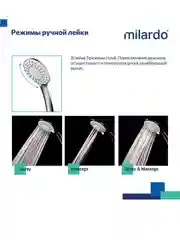 Смеситель для ванны с душем Milardo Demi DEMSB02M02, хром