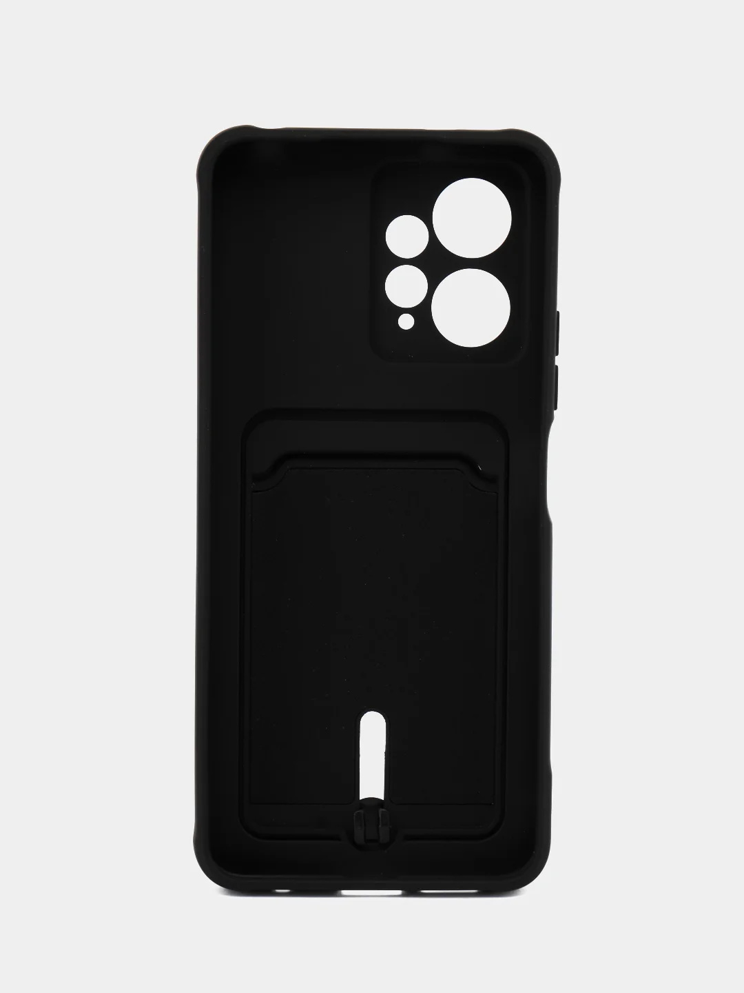 Черный чехол для Xiaomi Redmi Note 12 4G (Сяоми Ноут 12 4 Джи), с карманом для карт