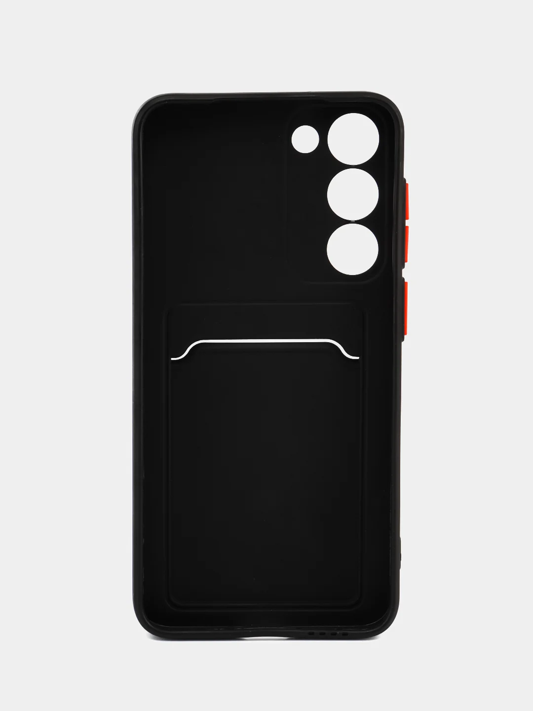 Черный чехол для Samsung Galaxy S23+ (Plus) (Самсунг Галакси С23 Плюс), с карманом для карт