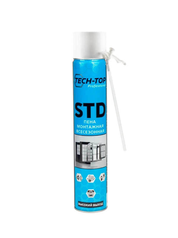 Бытовая монтажная пена Tech-Top STD, всесезонная, 740 мл