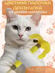 Желтый органическая палочка-дразнилка из дерева мататаби