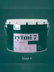 Краска интерьерная влагостойкая Talatu Rytmi 7, матовая, база А, белая, 9 л