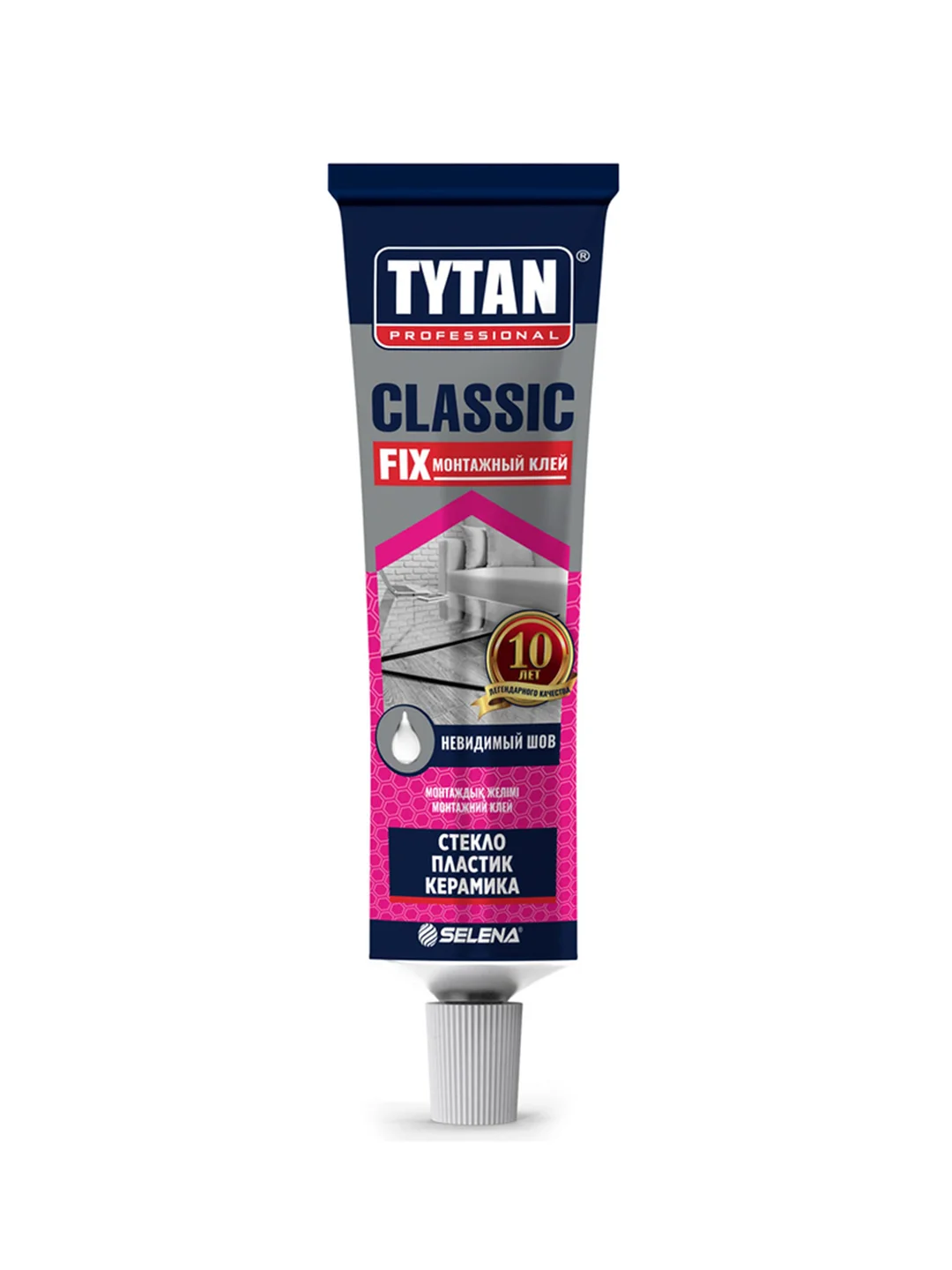 Уплотнитель промышленный D-профиль Tytan Professional, 14 x 12 мм, бухта 40 м, черный