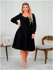 Черный платье женское, большие размеры