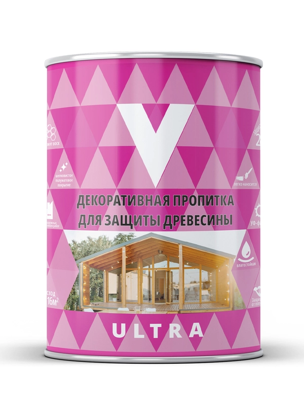 Декоративная пропитка для дерева V Classic, матовая, 10 л, тик