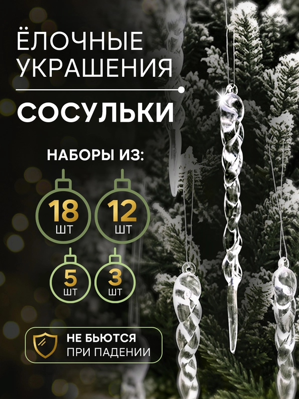 Ёлочная игрушка "Сосульки"