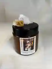 Новогодний набор свеча ароматическая, свеча из вощины, аксессуар, натуральные камни, открытка