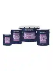 Краска фасадная Komandor Facade Silicon Aqua, глубокоматовая, база А, белая, 9 л