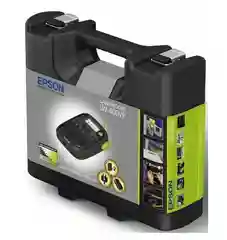 Черный принтер ленточный EPSON для маркировки LabelWorks LW-400VP портативный на батарейках