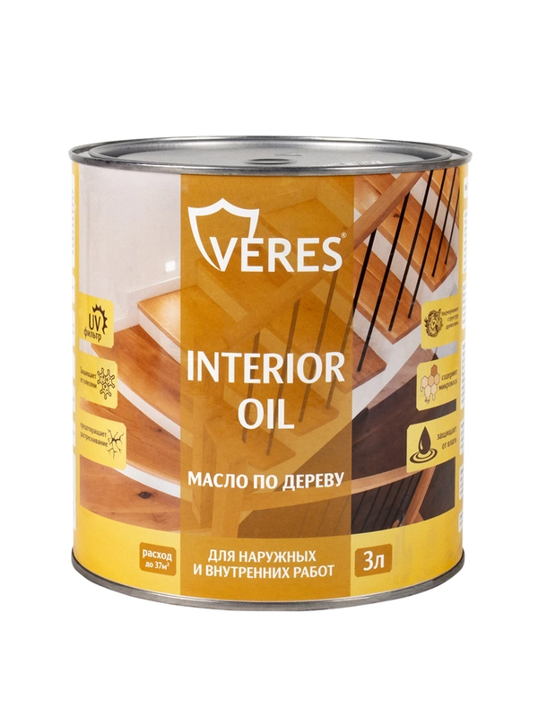 Краска для деревянных фасадов Veres Facade, акриловая, матовая, 2,7 л, мятный